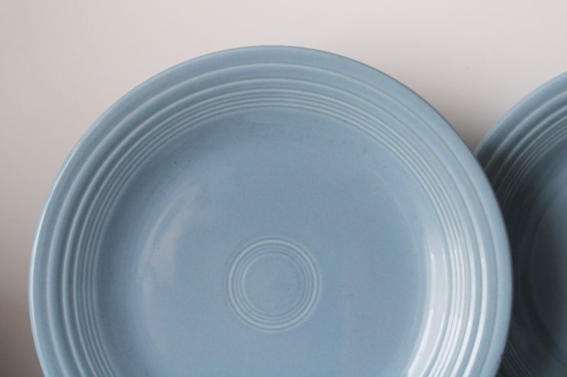 photo of Fiesta periwinkle blue dinnerware, set for two dinner plates bowls cups 1990s vintage Homer Laughlin  #5