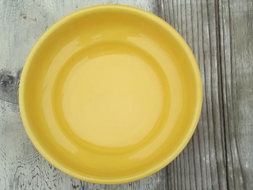 photo of Fiesta yellow vintage Betty Crocker pottery bowl, fiestaware mixing bowl #2