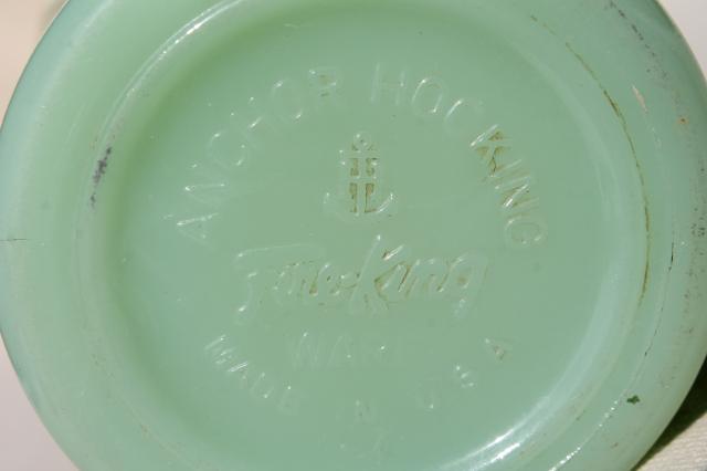 photo of Fire King Jadeite jadite green glass coffee mug, 1940s vintage coffee cup #5