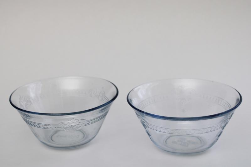 photo of Fire King Oven Glass sapphire blue philbe depression vintage custard cups #1