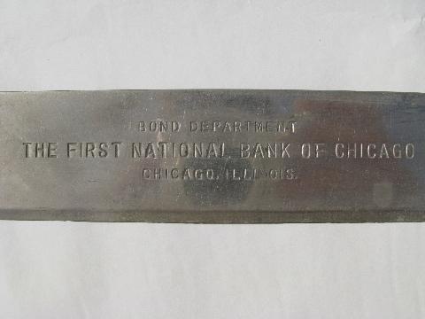 photo of First National Bank of Chicago advertising square #2