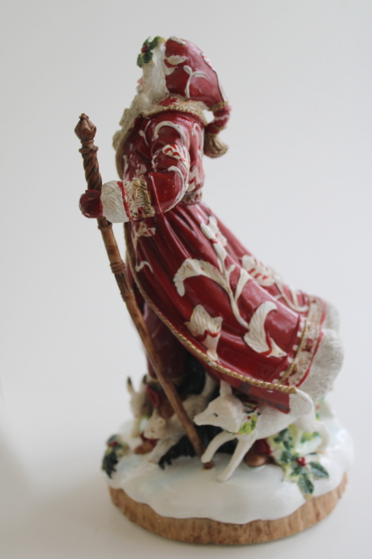 photo of Fitz & Floyd Town and Country Santa ceramic figurine, music box plays O Come All Ye Faithful  #7