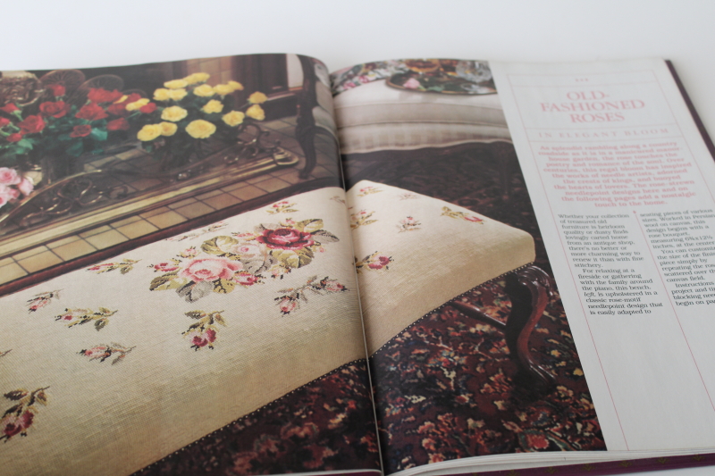 photo of Floral Needlepoint vintage Better Homes & Gardens book botanical flowers grandmacore cottage  #3
