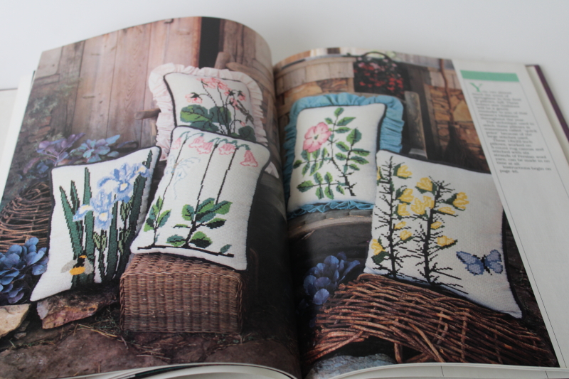 photo of Floral Needlepoint vintage Better Homes & Gardens book botanical flowers grandmacore cottage  #5