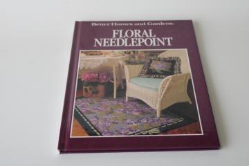 catalog photo of Floral Needlepoint vintage Better Homes & Gardens book botanical flowers grandmacore cottage 