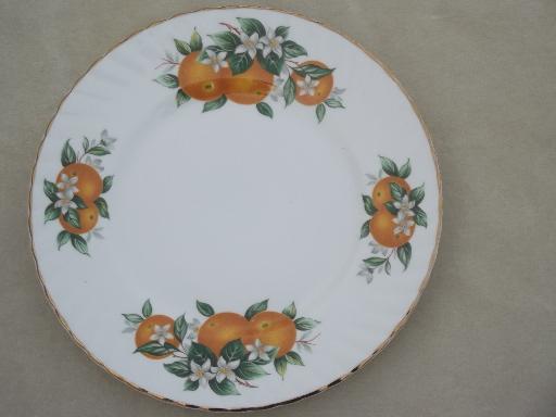 photo of Florida Oranges Elizabethan salad plate, vintage English bone china #1