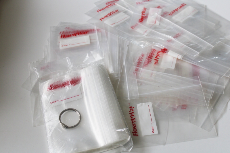 photo of Floss A Way plastic zip bags for embroidery thread storage organization  #3
