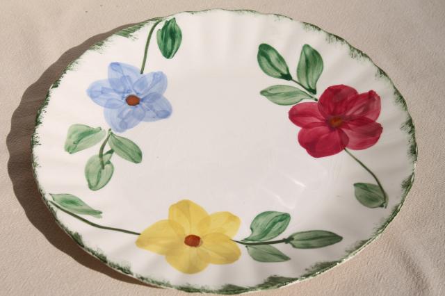 photo of Flower Ring hand painted vintage Blue Ridge china Southern Pottery plates & platter #3