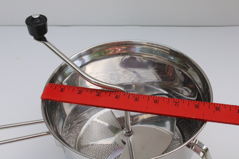 photo of Foley food mill, rust proof stainless steel strainer sieve w/ hand crank  #5