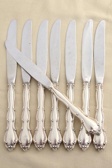photo of Fontana Towle sterling silver flatware, vintage silverware set for 8, extra teaspoons, serving pieces #2