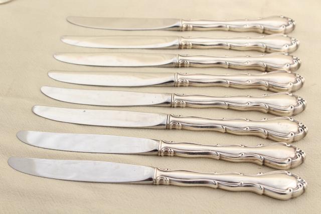 photo of Fontana Towle sterling silver flatware, vintage silverware set for 8, extra teaspoons, serving pieces #3