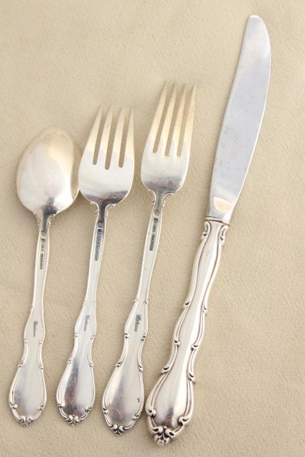 photo of Fontana Towle sterling silver flatware, vintage silverware set for 8, extra teaspoons, serving pieces #5