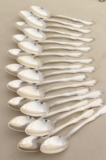 photo of Fontana Towle sterling silver flatware, vintage silverware set for 8, extra teaspoons, serving pieces #20