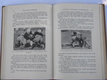 catalog photo of Football handbook w/game fundamentals/diagrams/leather helmet photos