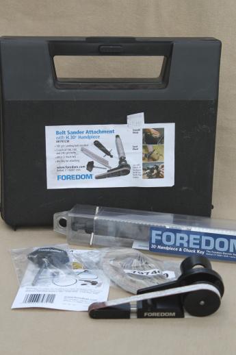 photo of Foredom #30 handpiece w/ belt sander attachment, H.30 flexible shaft grinding tool #1