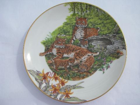 photo of Forest Families skunk, deer, rabbit, bobcat collector's plates, Southern Living #4