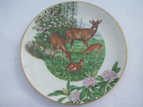 photo of Forest Families skunk, deer, rabbit, bobcat collector's plates, Southern Living #6