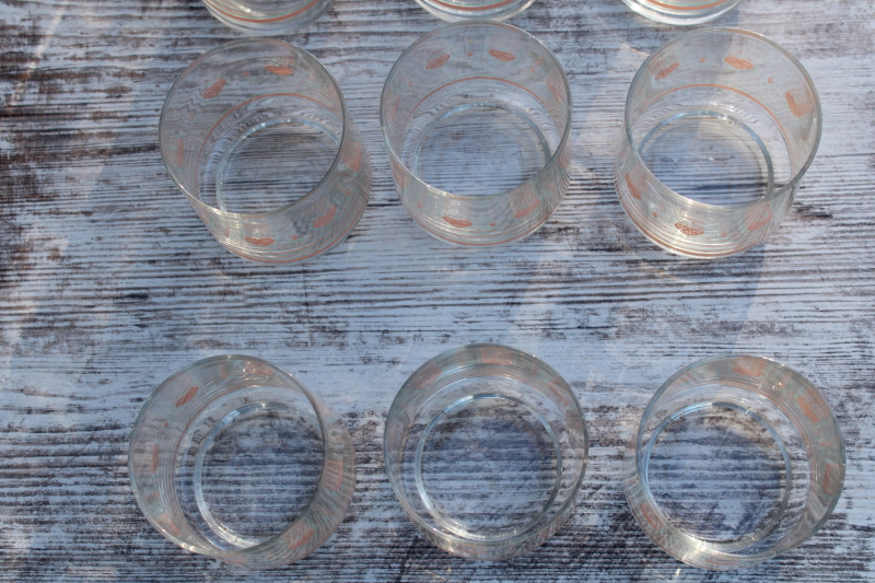 photo of Forever Yours pink hearts Corelle drinking glasses, complete set three sizes glass tumblers  #3