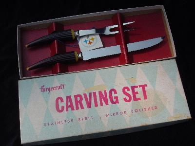 photo of Forgecraft vintage stainless carving set, never used #1