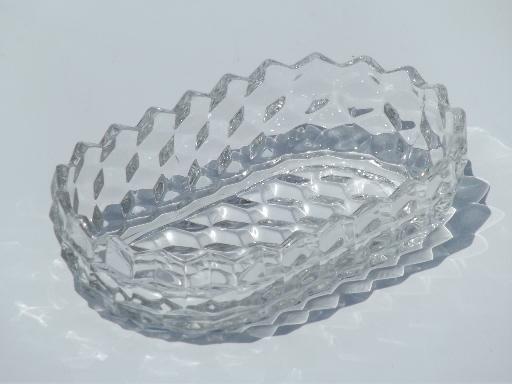 photo of Fostoria American cube pattern olive or pickle dish, or cranberry bowl?  #1