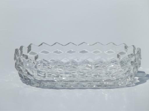 photo of Fostoria American cube pattern olive or pickle dish, or cranberry bowl?  #2