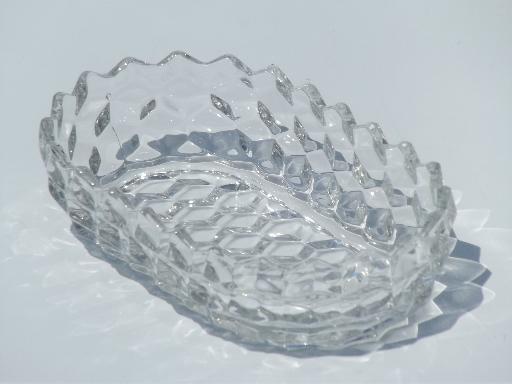 photo of Fostoria American cube pattern olive or pickle dish, or cranberry bowl?  #5