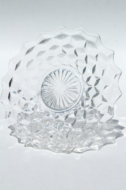 photo of Fostoria American pattern crystal clear salad plates, vintage set of 8 #4