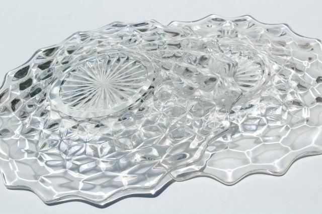 photo of Fostoria American pattern crystal clear salad plates, vintage set of 8 #7