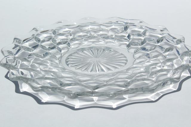 photo of Fostoria American pattern crystal clear salad plates, vintage set of 8 #8