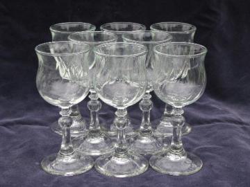 catalog photo of Fostoria / Avon glass water or wine glasses, stemware set