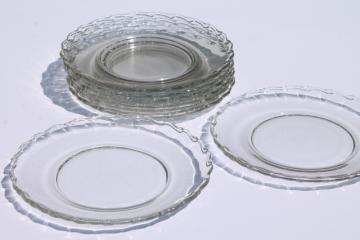 catalog photo of Fostoria Century pattern salad plates set of 8, vintage elegant glass