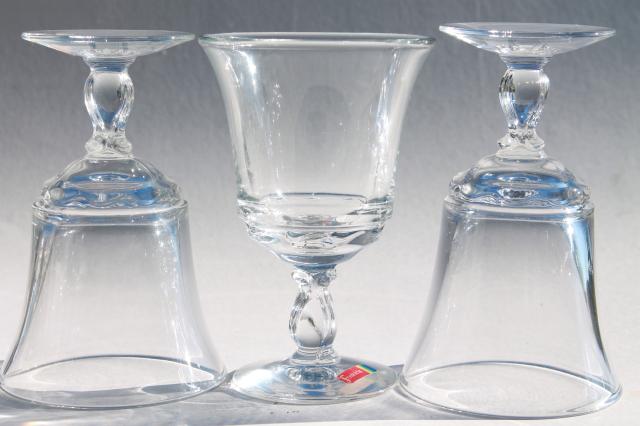 photo of Fostoria Century water glasses / wine goblets set of 12 stems with original labels #3