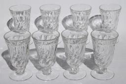 catalog photo of Fostoria Colony glass vintage set of 8 juice glasses fruit parfait glass shape