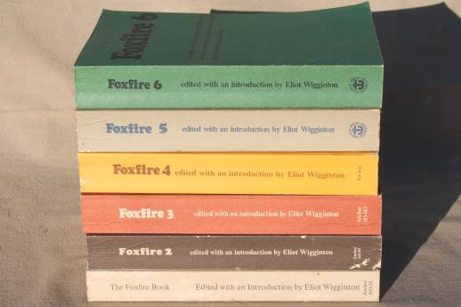 photo of Foxfire books set 1 2 3 4 5 6 vintage collection, softcover volumes lot #1