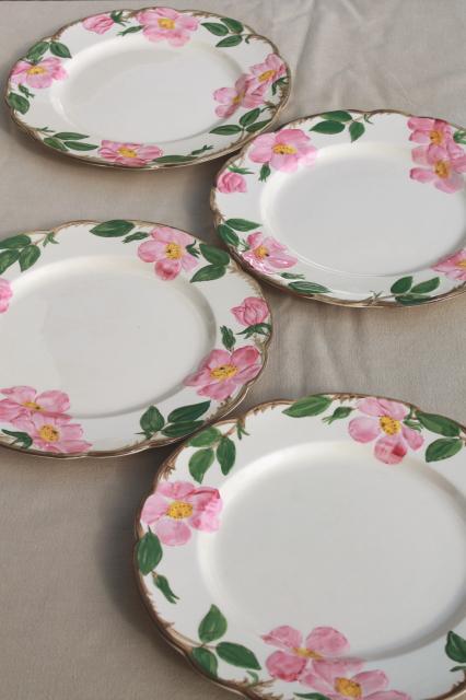 photo of Franciscan Desert Rose USA backstamp vintage dinner plates, lot of four #1