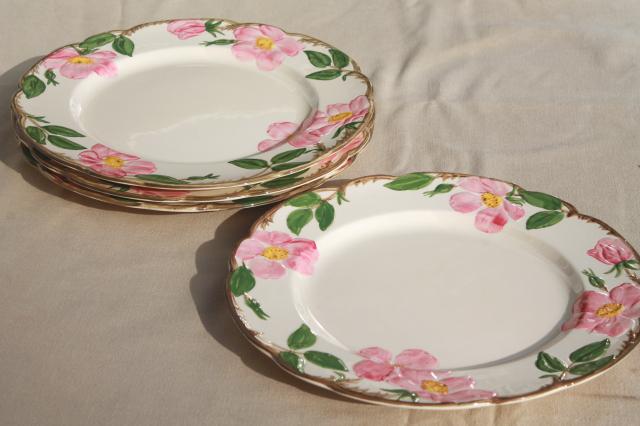 photo of Franciscan Desert Rose USA backstamp vintage dinner plates, lot of four #2