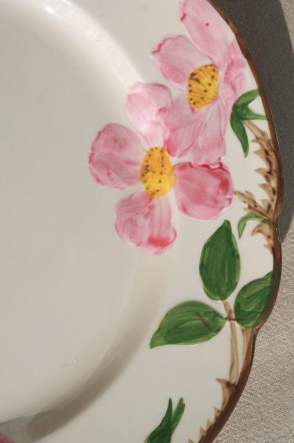 photo of Franciscan Desert Rose USA backstamp vintage dinner plates, lot of four #4