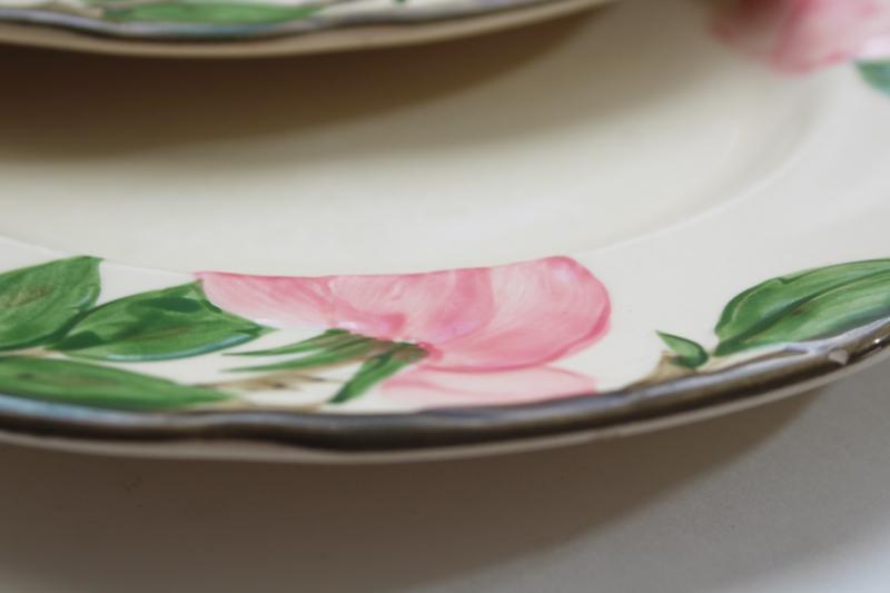 photo of Franciscan Desert Rose china luncheon plates set of six, vintage California pottery #10