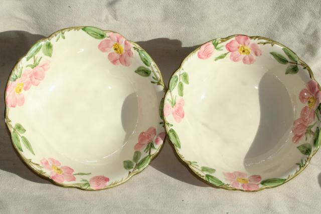 photo of Franciscan Desert Rose china serving pieces, mid-century vintage tableware w/ pink flowers #10