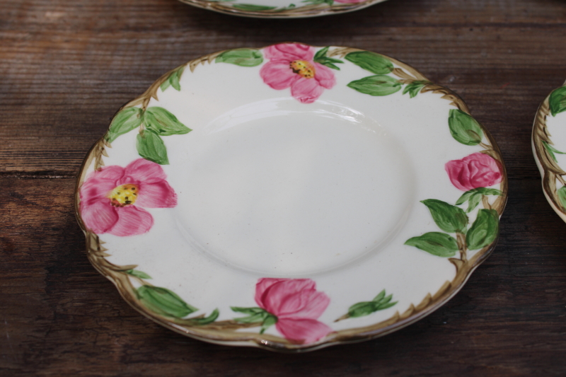 photo of Franciscan Desert Rose vintage USA California pottery bread or dessert plates set of 6  #2
