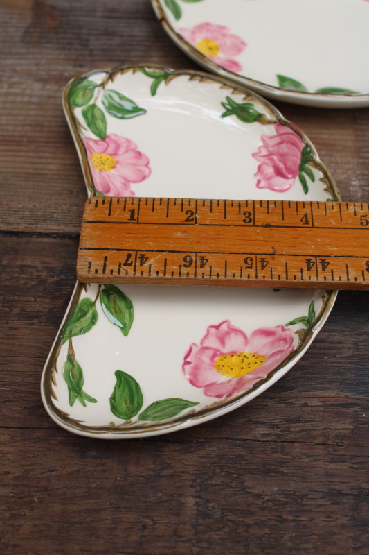 photo of  Franciscan Desert Rose vintage USA California pottery crescent salad plates set of 6 #5