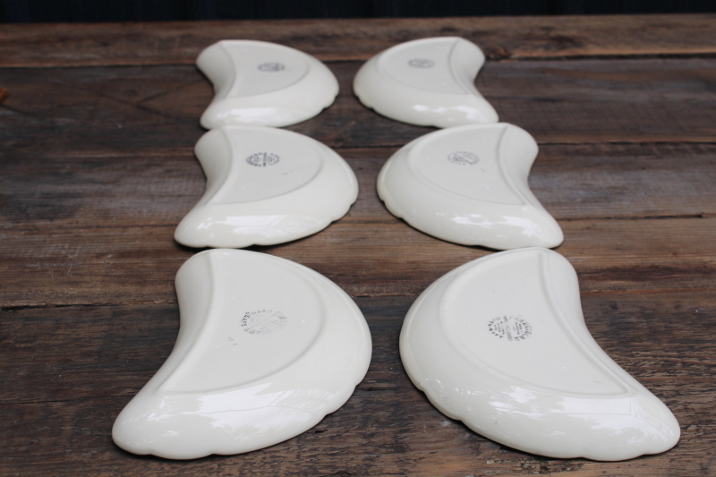 photo of  Franciscan Desert Rose vintage USA California pottery crescent salad plates set of 6 #7