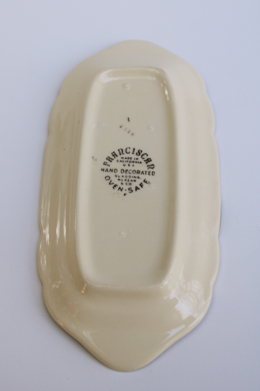 photo of Franciscan Desert Rose vintage USA butter tray, plate only for the covered butter dish #2