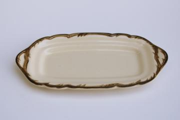 catalog photo of Franciscan Desert Rose vintage USA butter tray, plate only for the covered butter dish 