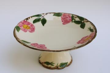 catalog photo of Franciscan Desert Rose vintage USA compote or candy dish, pedestal bowl 