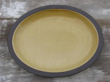 catalog photo of Franciscan homeware pottery, golden harvest bounty gold wheat platter