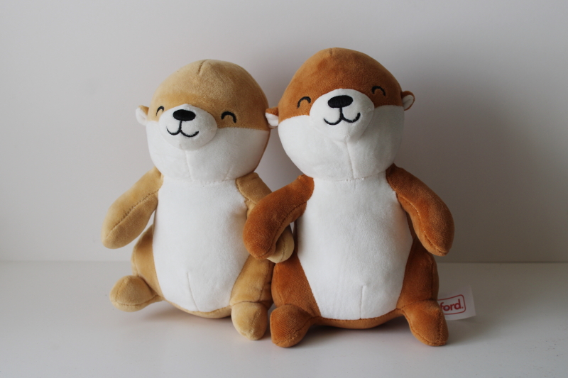 photo of Frankford Valentine's Day toy stuffed otters plush made for each other date night couple  #1