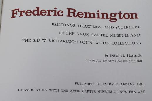 photo of Frederic Remington book, prints of drawings & paintings, art sculpture #2