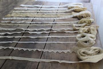 catalog photo of French cotton lace edgings, vintage fine lace trim for heirloom sewing or antique doll clothes