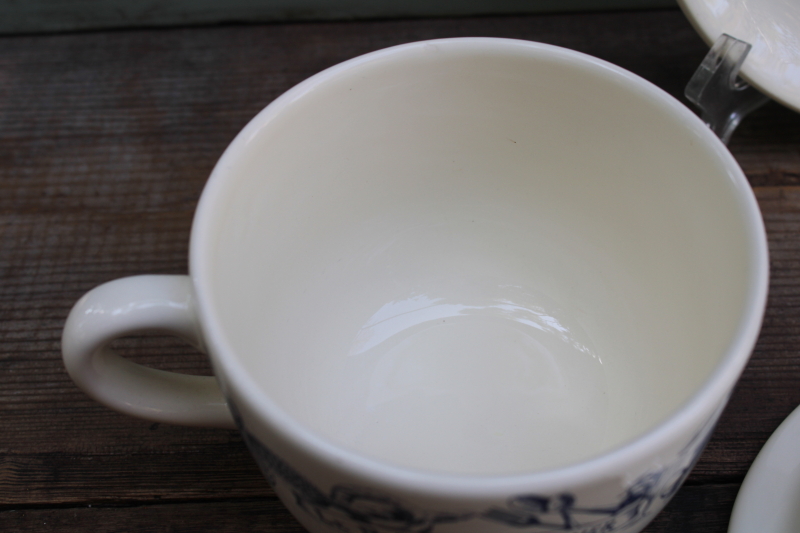 photo of French country Le Petit Dejeuner print breakfast dishes, oversize mug, bowl & plate Le Comptoir France  #5